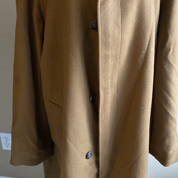 Men’s Nautica 46R long camel wool pea coat - Picture 3 of 14